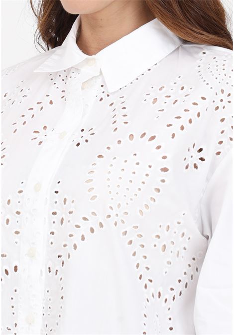 White women's shirt with English broderie ONLY | 15319136Bright White